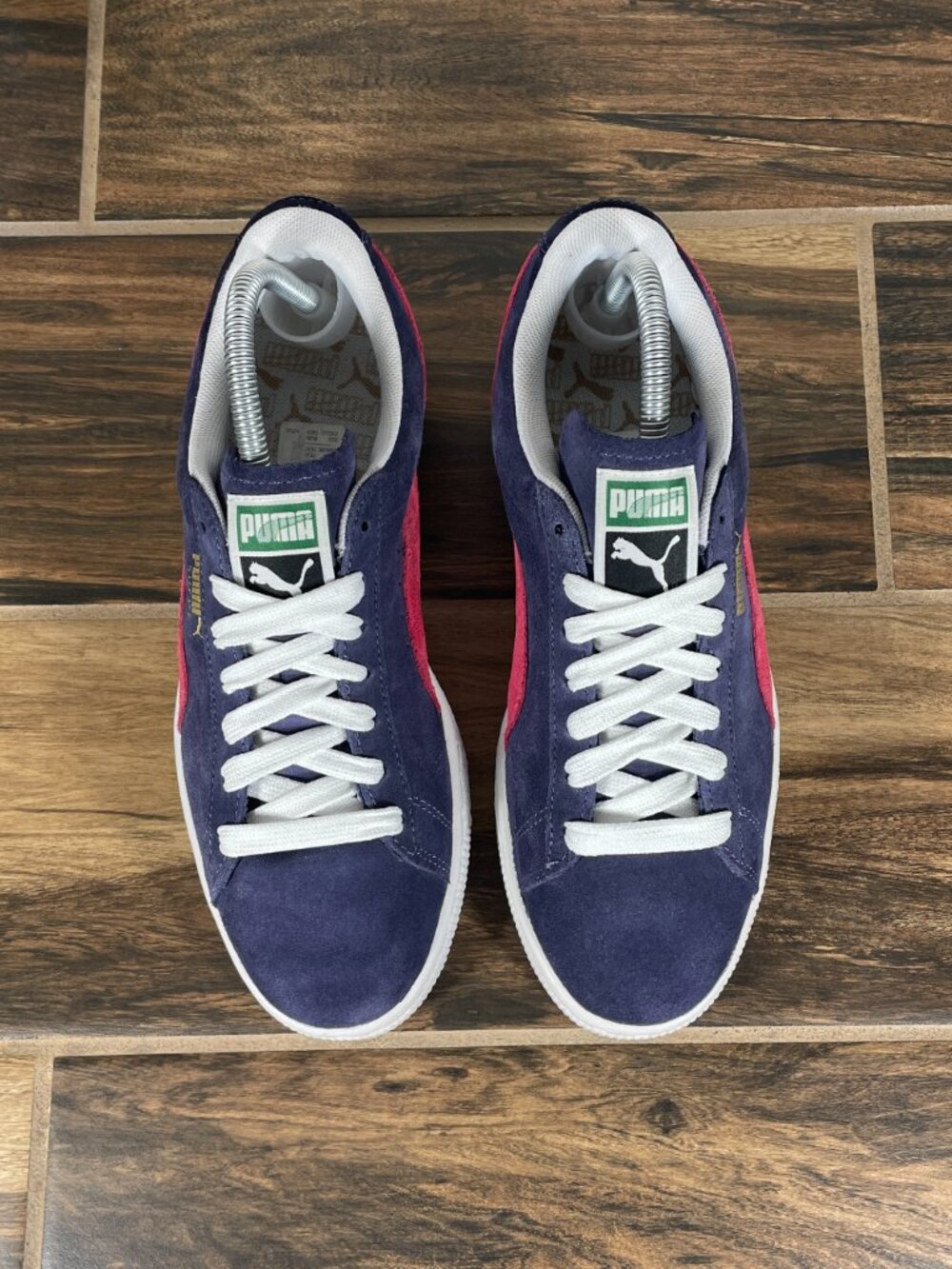 Puma Suede Classic Shoes Womens Size 8.5 Crown Blue Red Casual Low Top Sneaker - Picture 12 of 13